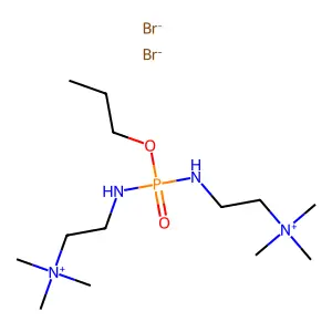 Ammonium, (phosphinicobis(iminoethylene))bis(trimethyl-, dibromide, propyl ester structure
