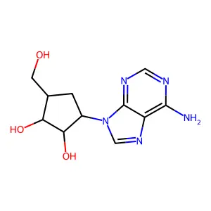 3-(6-Aminopurin-9-yl)-5-(hydroxymethyl)cyclopentane-1,2-diol structure