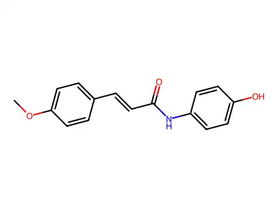 N-(4-hydroxyphenyl)-3-(4-methoxyphenyl)prop-2-enamide structure