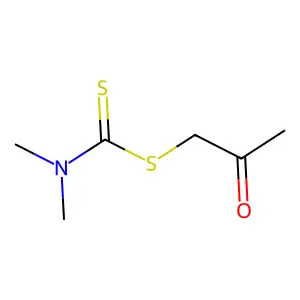 Carbamodithioic acid, N,N-dimethyl-, 2-oxopropyl ester structure