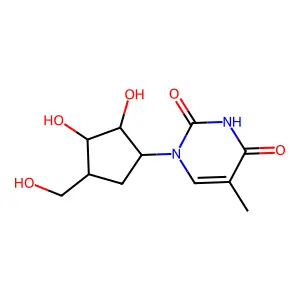 (+)-.Beta.-L-Carbocyclic thymidine structure