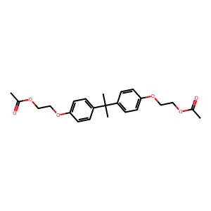 2,2'-((1-Methylethylidene)bis(4,1-phenyleneoxy))bisethyl diacetate structure