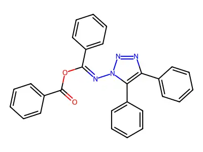 alpha-[(4,5-Diphenyl-1H-1,2,3-triazol-1-yl)imino]benzenemethanol benzoate structure
