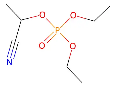 Phosphoric acid, 1-cyanoethyl diethyl ester structure