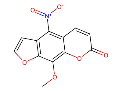 7h-furo(3,4-g)(1)benzopyran-7-one, 9-methoxy-4-nitro-(8ci) structure
