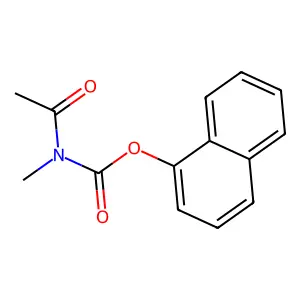 Carbamic acid, acetylmethyl-, 1-naphthalenyl ester structure