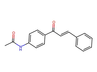 p-Acetylaminobenzalacetophenon structure