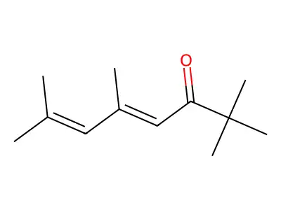 2,2,5,7-Tetramethylocta-4,6-dien-3-one structure