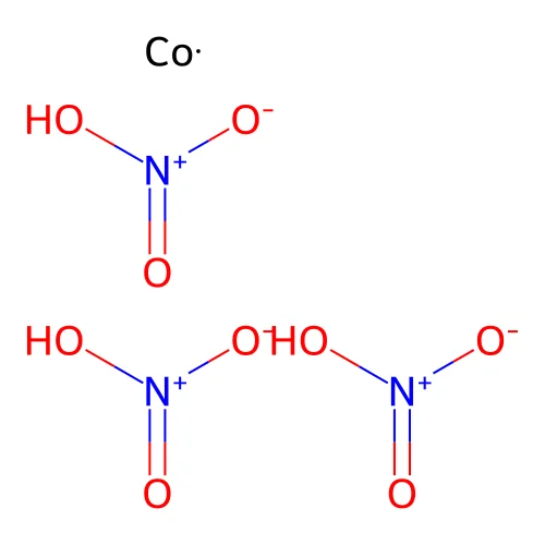 Nitric acid--cobalt (3/1) structure