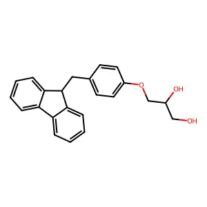 1,2-Propanediol, 3-(p-(9-fluorenylmethyl)phenoxy)- structure