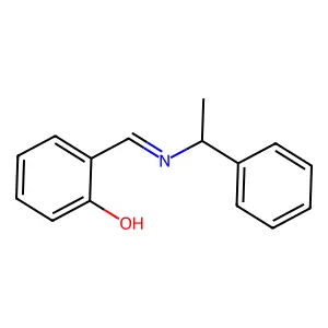 2-{(E)-[(1-phenylethyl)imino]methyl}phenol structure