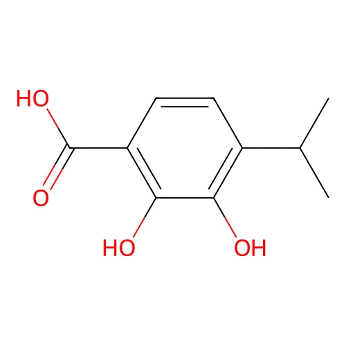 2,3-Dihydroxy-4-(1-methylethyl)benzoic acid structure