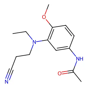Acetamide, N-[3-[(2-cyanoethyl)ethylamino]-4-methoxyphenyl]- structure
