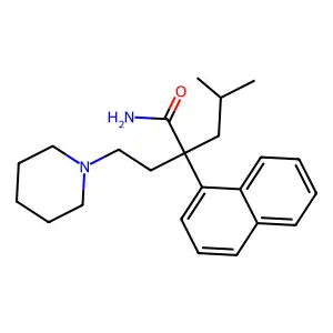 1-Naphthaleneacetamide, alpha-(sec-butyl)-alpha-(2-piperidinoethyl)- structure