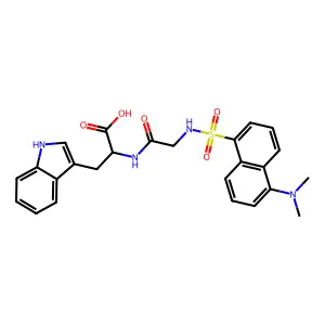 (N-(5-Dimethylaminonaphthalene-1-sulphonyl)glycyl)tryptophan structure