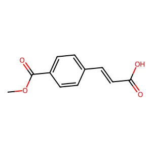 Benzoic acid, 4-(2-carboxyethenyl)-, methyl ester structure