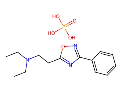 5-(2-(Diethylamino)ethyl)-3-phenyl-1,2,4-oxadiazole phosphate structure