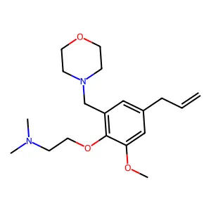 Morpholine, 4-(3-allyl-6-(2-(dimethylamino)ethoxy)-5-methoxybenzyl)- structure