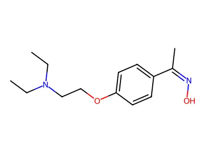 1-[4-[2-(Diethylamino)ethoxy]phenyl]ethanone oxime structure