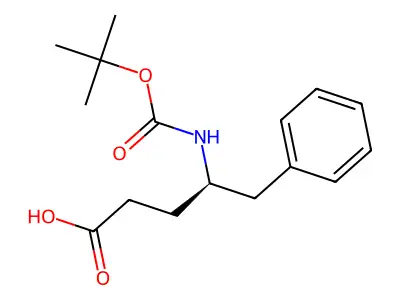 (R)-4-(Boc-amino)-5-phenylpentanoic acid structure