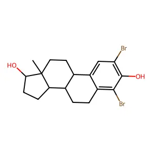 2,4-Dibromo-17-estradiol structure