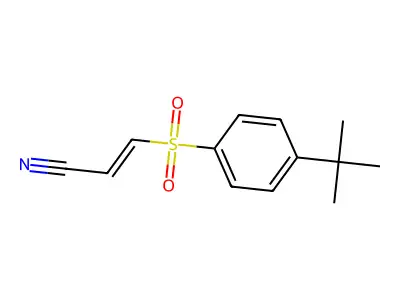 3-(4-Tert-butylphenyl)sulfonylprop-2-enenitrile structure