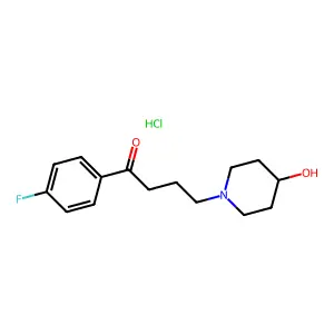 Butyrophenone, 4'-fluoro-4-(4-hydroxypiperidino)-, hydrochloride structure