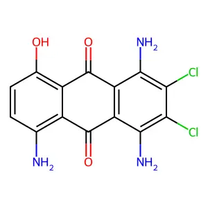 1,4,5-Triamino-2,3-dichloro-8-hydroxyanthraquinone structure