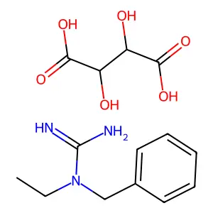 2,3-Dihydroxybutanedioic acid--N-benzyl-N-ethylguanidine (1/1) structure
