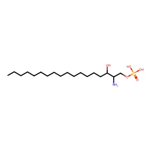 2-Amino-3-hydroxyoctadecyl dihydrogen phosphate structure