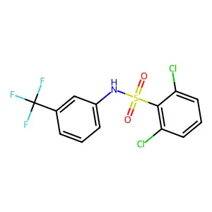 2,6-dichloro-N-[3-(trifluoromethyl)phenyl]benzene-1-sulfonamide structure