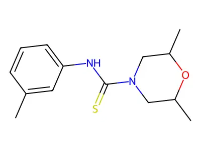 2,6-dimethyl-N-(3-methylphenyl)morpholine-4-carbothioamide structure