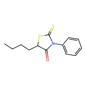 Rhodanine, 5-butyl-3-phenyl- structure