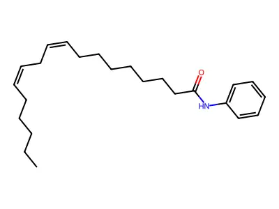 N-phenyloctadeca-9,12-dienamide structure