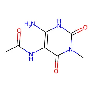 5-Acetylamino-6-amino-3-methyluracil structure
