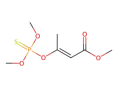 Methyl 3-[(dimethoxyphosphorothioyl)oxy]but-2-enoate structure