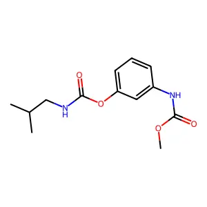 Carbanilic acid, m-hydroxy-, methyl ester, 2-isobutylcarbamate structure