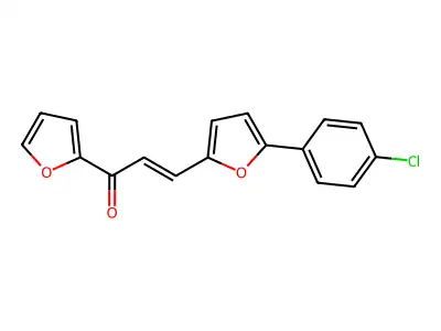 3-[5-(4-Chlorophenyl)furan-2-yl]-1-(furan-2-yl)prop-2-en-1-one structure