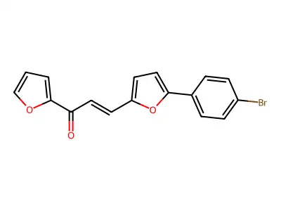 3-[5-(4-Bromophenyl)furan-2-yl]-1-(furan-2-yl)prop-2-en-1-one structure