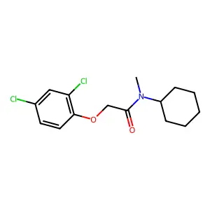 N-cyclohexyl-2-(2,4-dichlorophenoxy)-N-methylacetamide structure