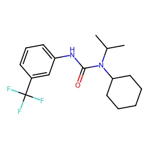 N-cyclohexyl-N-isopropyl-N'-[3-(trifluoromethyl)phenyl]urea structure