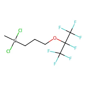 Silane, dichloromethyl(3-(1,2,2,2-tetrafluoro-1-(trifluoromethyl)ethoxy)propyl)- structure