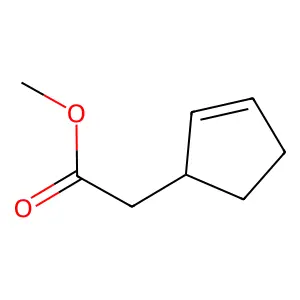 Methyl cyclopent-2-ene-1-acetate structure