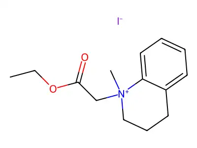 1-(2-Ethoxy-2-oxoethyl)-1-methyl-1,2,3,4-tetrahydroquinolin-1-ium iodide structure