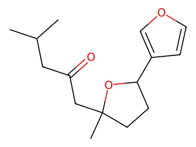 1-(5-(Furan-3-yl)-2-methyloxolan-2-yl)-4-methylpentan-2-one structure