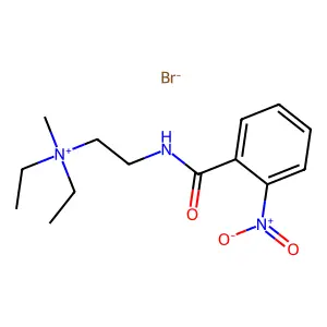 Ammonium, diethylmethyl(2-(o-nitrobenzamido)ethyl)-, bromide structure