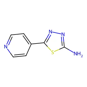 2-Amino-5-(4-pyridyl)-1,3,4-thiadiazole structure