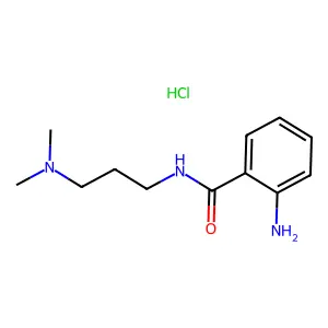 Benzamide, o-amino-N-(3-(dimethylamino)propyl)-, hydrochloride structure