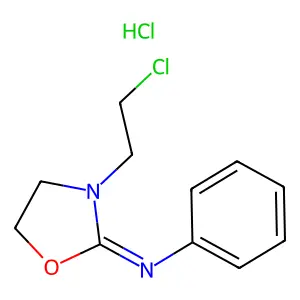 3-(2-Chloroethyl)-2-phenyliminooxazolidine hydrochloride structure