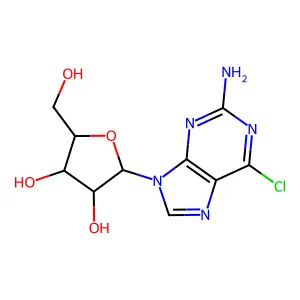 2-Amino-6-chloropurine riboside structure